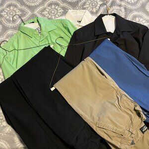Boys dress clothes bundle- 3 dress shirts & 5 pants